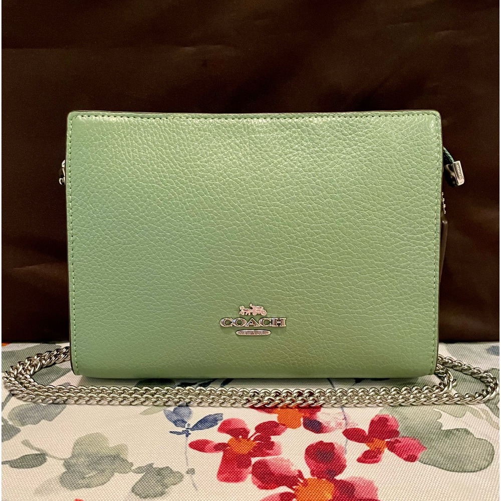 Coach Slim Crossbody in soft green